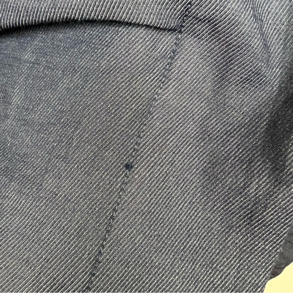 Eileen Fisher Jacket Organic Denim Cotton Metallic Thread Coat S - Picture 11 of 12